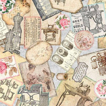 Sew Shabby Chic-Sewing Ephemera Gray 2600-31574-K