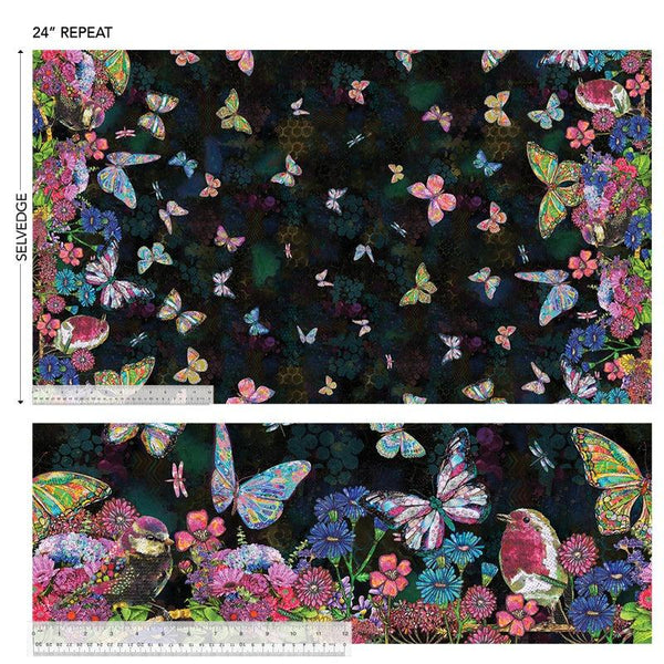 Shine On-Butterflies In Bloom Black 54845D-5