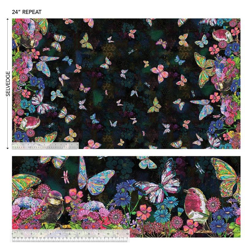 Shine On-Butterflies In Bloom Black 54845D-5