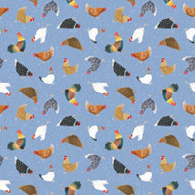 Simple Life-Digital Chickens Denim Y4332-88