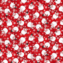 Snow Crew Tossed Snowman Q-1290-88 Red