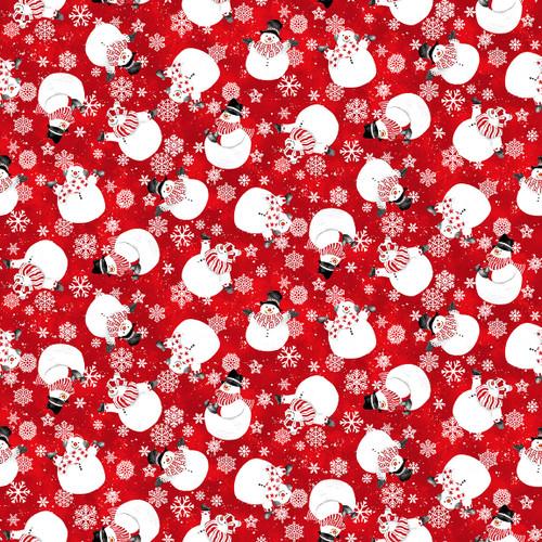 Snow Crew Tossed Snowman Q-1290-88 Red