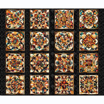 Solstice-Kaleidoscope 36" Picture Patches Panel Black 2600-31227-J
