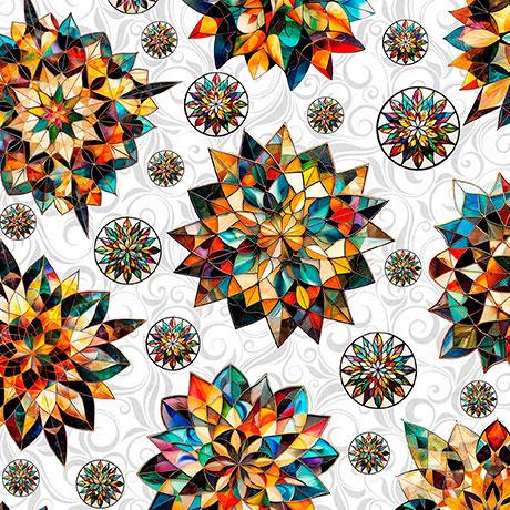 Solstice-Kaleidoscope Medallions White 2600-31229-Z