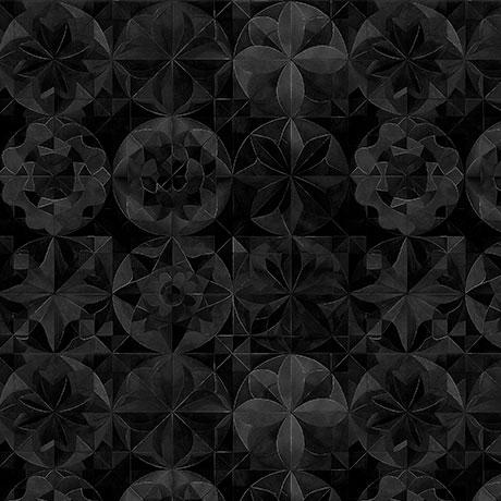 Solstice-Kaleidoscope Packed Circles Black 2600-31232-J