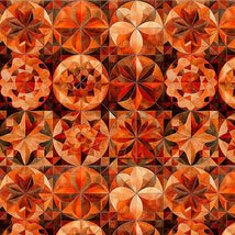 Solstice-Kaleidoscope Packed Circles Burnt Orange 2600-31232-O