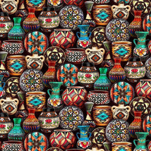 Painted Cactus - Southwest Pottery-Multi WEST-CD3856-MULTI