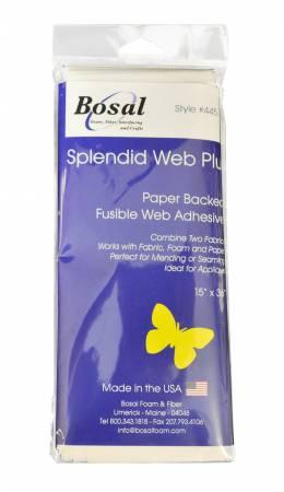 Splendid Web Plus Paper Backed Fusible Web Adhesive 15in x 36in 445B
