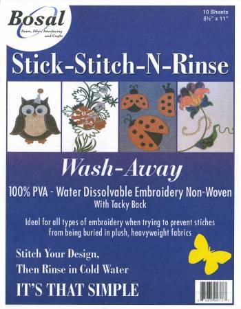 Stick Stitch & Rinse 8-1/2in x 11in 10pk 471-8B