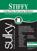 Sulky Stiffy Firm Tear-Away Stabilizer White 20in x 1yd 216-01