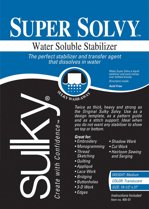 Sulky Super Solvy Water Soluble 20in x 1yd 405-01
