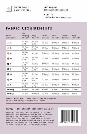 Birch Point Quilt Pattern TBS-010