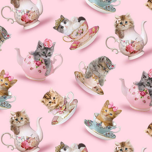 Teacup Cats-Pink CD3578-PINK