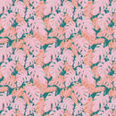 Pieces Of India-Monstera Canopy Pink/Teal 12025712