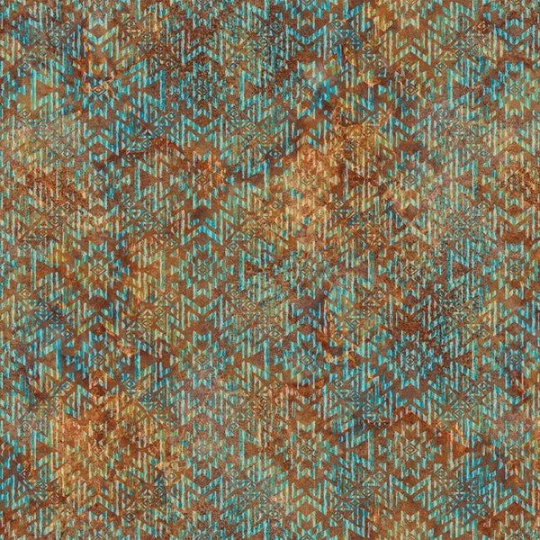 Stonehenge Sedona Spirit Wide Backing-Rust/Teal B28248-37