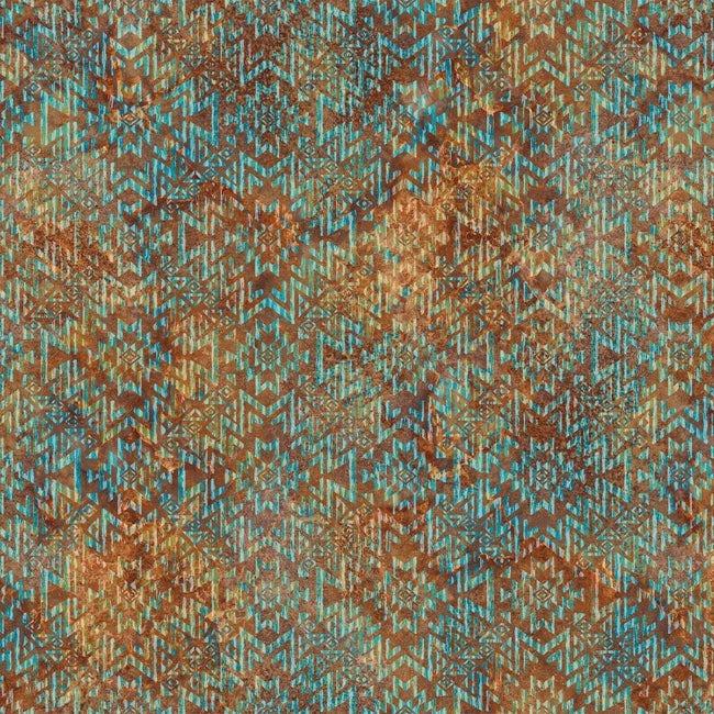Stonehenge Sedona Spirit Wide Backing-Rust/Teal B28248-37