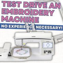 Test Drive an Embroidery Machine Sat 12/13 10:00am-12:00noon