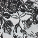 Textured Jacquard Brocade-Black/Silver