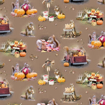 The Secret Life Of Squirrels III-Toile Caramel Y4528-65