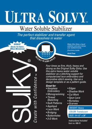 Ultra Solvy Extremely Firm & Stable Water Soluble Stabilizer 20in x 1yd 408-01