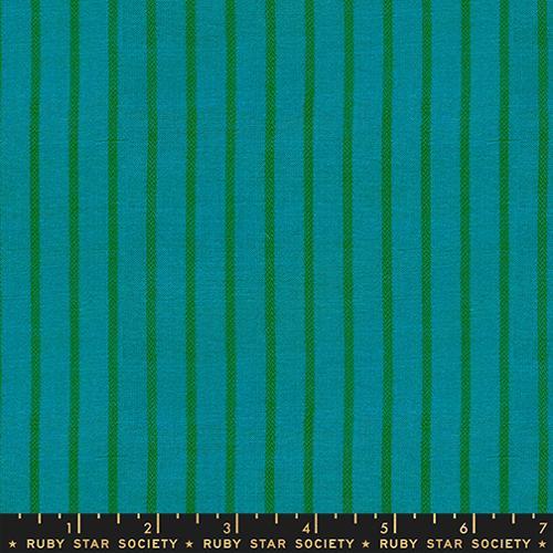 Warp Weft Mystic Fable - Apron Stripe Woven Turquoise RS4123-16