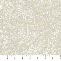 Natural Elements-Toile LeavesCream/White 27860-11