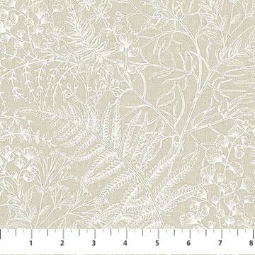Natural Elements-Toile LeavesCream/White 27860-11