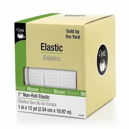 White Non-Roll Elastic 1in 9407W