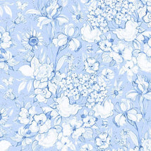 Amalfi Coast-Packed Floral Light Blue/White W105-003-505