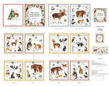 Who Lives In The Woods?-36" Soft Book Panel Beige 722-BEIGE