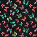 Wild Garden-Butterflies Black W100-007-792
