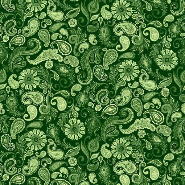 Wild Garden-Paisley Green W100-008-606