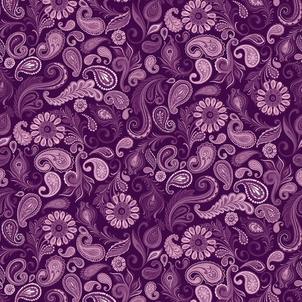 Wild Garden-Paisley Purple W100-008-444