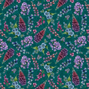 Wild Garden-Small Floral Teal W100-006-945
