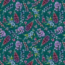 Wild Garden-Small Floral Teal W100-006-945