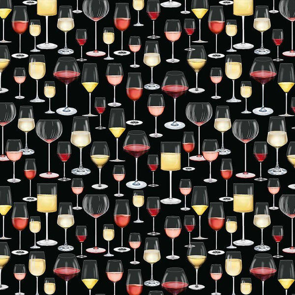 Wine Glasses-Black WINE-CD3828-BLACK