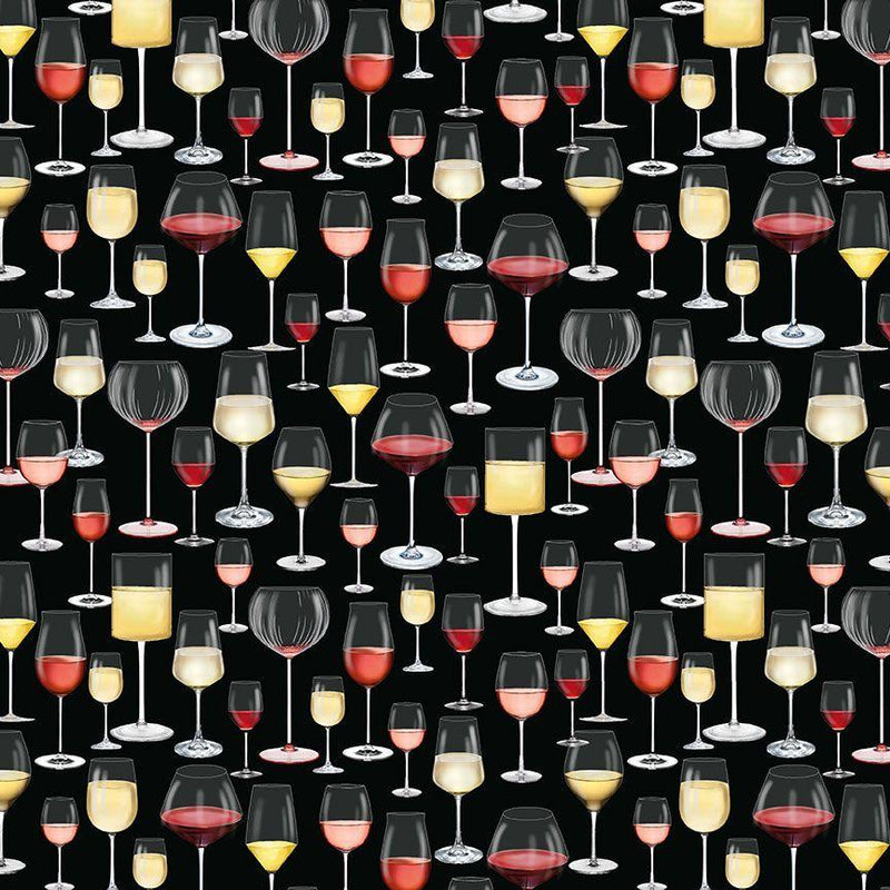 Wine Glasses-Black WINE-CD3828-BLACK