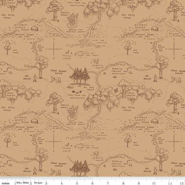 Winnie the Pooh-Map Brown C17001-BROWN