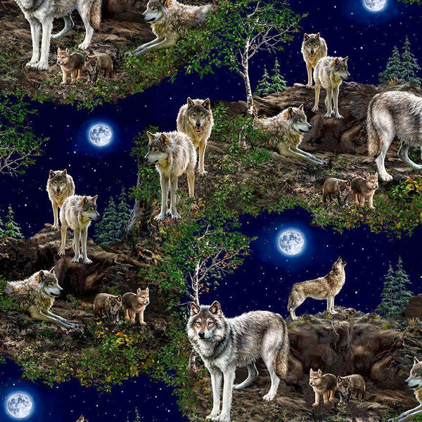 Wolf Pack - Wolf Scenic-Night DONA-CD3848-NIGHT