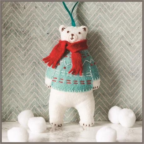 Wool Mix Felt Craft Kit-Polar Bear 8044S
