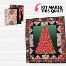 Yuletide Blooms Quilt Kit - Finished Size: 58" x 62"