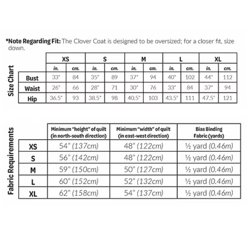 Clover Coat Pattern CLOVERCOAT