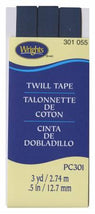 1/2IN Twill Tape 3yd Navy - 117301055