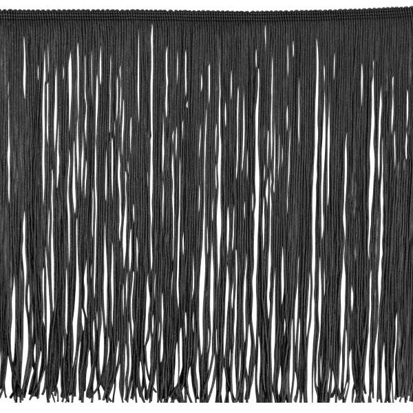12" Chainette Fringe Trim Black IR6640BK