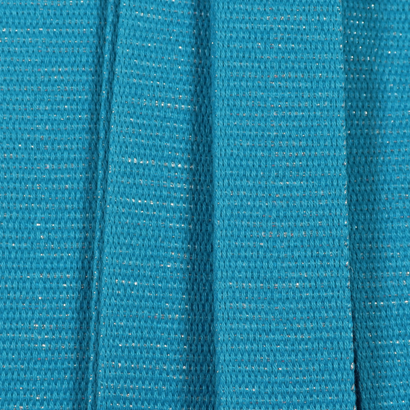 1 1/4" Metallic Webbing-Turquoise/Silver 114-30-020