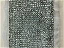 24-ROW PREMIUM CLEAR CRYSTAL RHINESTONE TRIM WITH SILVER BACKING - 5 INCH WIDE