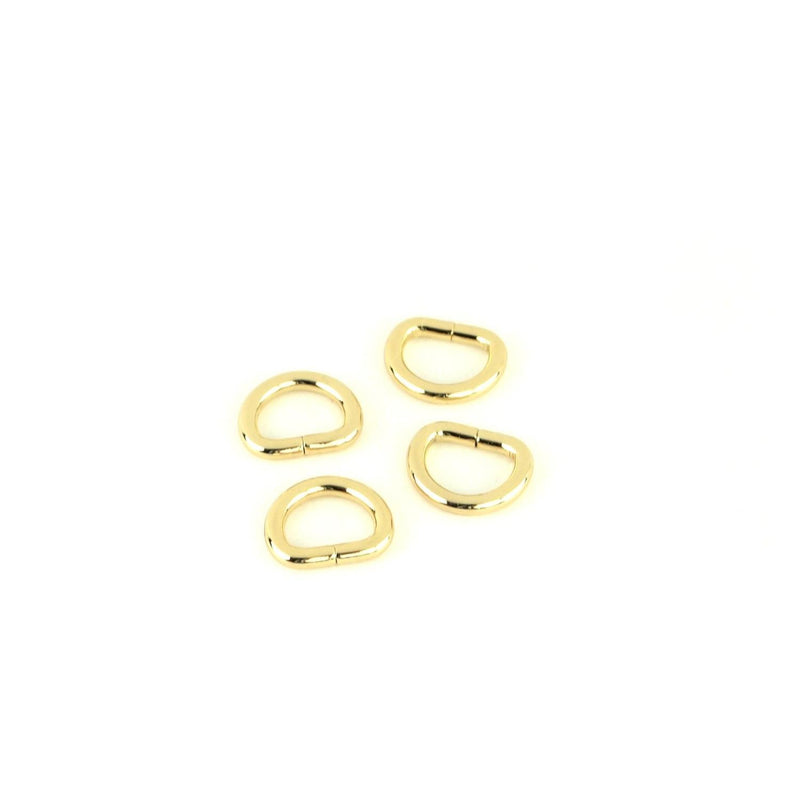 Gold D-Rings 1/2" 4pcs STS104G