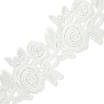Cassie 2-1/2" Chain Of Roses Lace Trim IR8016-OffWhite