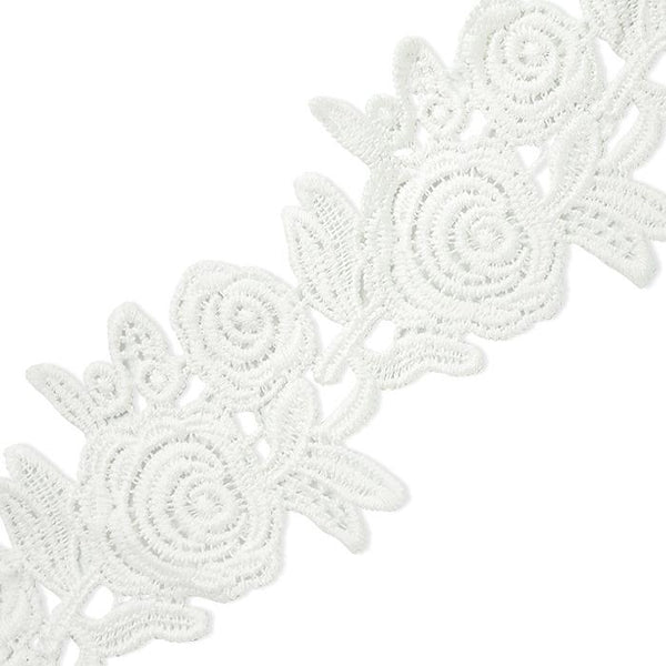 Cassie 2-1/2" Chain Of Roses Lace Trim IR8016-OffWhite