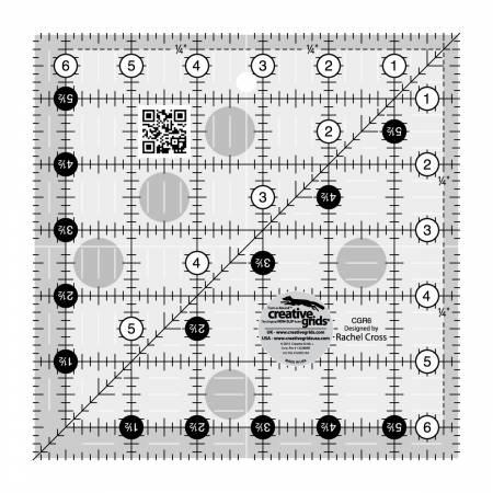 Creative Grids Quilt Ruler 6-1/2in Square - CGR6